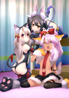 10s < absurd_resolution absurdres animal_ears animal_tail art ass black_underwear chloe_von_einzbern creator eyebrows_visible_through_hair fate fatekaleid fatekaleid_liner_prisma_illya fatestay_night female fur fur_trim gloves hair_bell hair_bow high_resolution illyasviel_von_einzbern jingle_bell kuro_von_einzbern leotard loli lolibooru.moe mature miyu_edelfelt multiple_females no_bra o-ring official_art panties paw_gloves scan sidelocks tail tail_ribbon tattoo thigh-highs tied_hair twintails underwear yande.re // 2879x4097 // 1.2MB