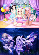 10s 1_male 3_females 4_females absurd_resolution absurdres art asymmetrical_hair balloon bazett_fraga_mcremitz brown_skin chloe_von_einzbern cleavage comic contentious_content d danbooru earrings fate fatekaleid fatekaleid_liner_prisma_illya fatestay_night feet female gilgamesh gilgamesh_(fateprisma_illya) high_resolution highres holding_object illyasviel_von_einzbern knee_highs kuro_von_einzbern lingerie loli lolibooru lolibooru.moe male mature miyu_edelfelt multiple_females official_art one_side_up ponytail prisma_illya prisma_illya_(zwei_form) questionable see-through thigh-highs tied_hair very_high_resolution wink young // 2870x4092 // 1.7MB