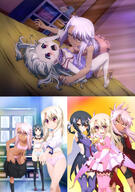 10s 2girls 3girls absurd_resolution absurdres archer_(cosplay) black_underwear bra brown_skin chloe_von_einzbern clothes_lift contentious_content fate fatekaleid fatekaleid_liner_prisma_illya fatestay_night feet female footwear gloves gym_uniform hand_holding high_resolution highres holding_hands holding_object homurahara_academy_uniform illyasviel_von_einzbern index_finger_raised kuro_von_einzbern lesbian lingerie loli lolibooru lolibooru.moe magical_ruby male mature miyu_edelfelt multiple_females panties pink_footwear pink_panties prisma_illya q seifuku shirt shirt_lift swimsuit tattoo thigh_holster tied_hair top_lift underwear undressing uniform very_high_resolution yande.re young yuri // 2881x4097 // 1.4MB