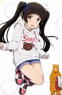  twitter.comogipotestatus727093899869593601 \\\ 10s 1_female alternate_hairstyle amayadori_machi animal_print bangs bear bear_print blush brown_eyes brown_hair clothes_writing commentary_request female hair_ornament hood hoodie kuma__girl_meets_bear kumai_natsu kumamiko loli lolibooru.moe long_hair long_sleeves mammal ogipote_-_荻pote open_mouth safe sweater tied_hair twintails ursine wavy_mouth // 669x1020 // 104.3KB