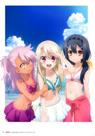 10s absurd_resolution absurdres aqua_bikini arm_hug arms_at_sides art bikini bikini_skirt brown_hair chloe_von_einzbern cleavage clouds cloudy_sky cowboy_shot creator d eyebrows_visible_through_hair fate fatekaleid fatekaleid_liner_prisma_illya fatestay_night fate_(series) female frill_trim hair_over_shoulder hairclip halterneck highres illyasviel_von_einzbern kuro_von_einzbern light_brown_hair lolibooru lolibooru.moe low_ponytail mature miyu_edelfelt official_art one_side_up page_number pink_bikini ponytail safe scan shading_eyes sky swimsuit tattoo tied_hair very_high_resolution white_bikini_bottom yande.re // 2860x4098 // 945.8KB