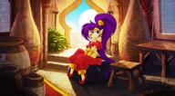 1_female art blue_eyes earrings ears female genie jewelry official_art pointy_ears purple_hair shantae solo wayforward // 1521x842 // 2.6MB