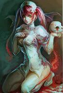 blood breasts cleavage ebola_chan explicit flower headwear meme nsfw nurse_cap pink_hair pol small_breasts solo tied_hair twintails // 587x865 // 105.3KB