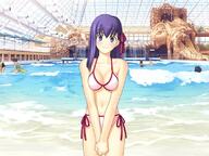 00s 1_female beach bikini breasts cleavage danbooru day fate fatehollow_ataraxia fatekaleid fatestay_night female game_cg gelbooru indoors matou_sakura medium_breasts pool purple_eyes purple_hair sakura_matou side-tie_bikini solo swimsuit takeuchi_takashi v_arms violet_eyes waves // 800x600 // 82.0KB