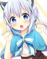 animal_ears blue_hair chino_kafuu gochuumon_wa_usagi_desu_ka? loli // 838x1048 // 897.5KB
