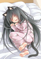 animal_ears cat_ears loli sleeping tail // 1000x1414 // 224.6KB