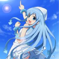 ika_musume shinryaku!_ika_musume squid_girl // 405x405 // 297.7KB