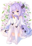 10s 1_female azur_lane bangs bare_shoulders black_ribbon blue_eyes blunt_bangs blush covered_mouth eyebrows_visible_through_hair feet female flower gochuumon_wa_usagi_desu_ka? hair_bun hair_ribbon hitsukuya loli lolibooru lolibooru.moe long_hair looking_at_viewer mature no_shoes object_hug one_side_up pigeon-toed purple_hair ribbon signature sitting solo stuffed_animal stuffed_pegasus stuffed_toy stuffed_unicorn thigh-highs unicorn_(azur_lane) very_long_hair white_legwear // 636x899 // 652.4KB
