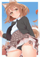 1_female 2018 animal_ear_fluff animal_ears animal_humanoid animal_tail basue black_jacket black_panties black_underwear blue_sky brown_hair camel_toe canid canid_humanoid canine canine_humanoid clipstudiopaint clothed clothing commentary day dog_ears dog_humanoid dog_tail doggirl ears eyebrows_visible_through_hair female hair high_resolution highres humanoid jacket looking_at_viewer low_angle mammal mammal_humanoid mature medium_hair original outdoors outside panties pixiv_70463659 plaid plaid_skirt questionable shirt side-tie_panties skirt sky smile solo tachimi tachimi_(basue) tail underwear white_shirt yellow_eyes young たちみ ローアングル 風のいたずら 高品質パンツ // 1133x1600 // 1.2MB