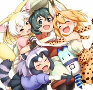 animal_ears araiguma fennec kaban kemono_friends serval // 936x900 // 183.9KB