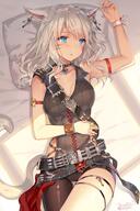 animal_ears catgirl cleavage ears final_fantasy final_fantasy_xiv miqo'te momoko_(momopoco) square_enix tail // 1880x2820 // 3.7MB