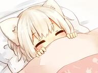 1_female animal_ears bad_id bad_pixiv_id bed blanket close comfy covering_mouth ears eyes_closed female futon inubashiri_momiji loli pillow safe sawatari_(sado) short_hair silver_hair sleeping solo touhou under_covers white_hair wolf_ears wolfgirl // 1200x900 // 1.2MB