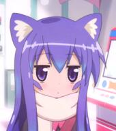 1_female acchi_kocchi animal_ears animated animated_gif arcade_machine blue_hair blush cat_ears chibi ears female indoors long_hair looking_at_viewer miniwa_tsumiki purple_eyes safe scarf screen_capture shiny shiny_hair straight_hair // 500x564 // 245.8KB