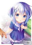 blue_hair chino_kafuu gochuumon_wa_usagi_desu_ka? loli // 1452x2048 // 1.6MB