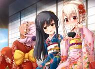 07201115 10s 3girls alternate_costume alternate_hairstyle alternative_costume alternative_hairstyle atfbooru.ninja black_hair blonde_hair blush bow braid brown_eyes brown_skin chloe_von_einzbern chopsticks dark_skin eating embarrassed fate fatekaleid fatekaleid_liner_prisma_illya female floral_print flower food grey_hair group hair_flower hair_ornament hair_stick hairpin han'eri happy head_tilt high_resolution illyasviel_von_einzbern japanese_clothes jewelry kimono kuro_von_einzbern loli lolibooru lolibooru.moe long_hair long_sleeves looking_at_viewer mature miyu_edelfelt miyuedelfelt morokoshi_(tekku) multiple_females noodles obi obiage obijime open_mouth outdoors pink_hair pixiv_4752647 pixiv_60711818 red_eyes safe sash shaft_look shoji short_hair shouji sitting sliding_doors smile tekku tekku_(07201115) tied_hair white_hair wide_sleeves yellow_eyes young モロコシ@お仕事募集中 // 1634x1187 // 2.6MB