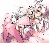 1_female 20170525 armpits atfbooru.ninja blush covered_navel detached_sleeves fate fatekaleid fatekaleid_liner_prisma_illya feathers female garter gloves illyasviel_von_einzbern legwear loli long_hair lying magical_girl navel on_back pink_eyes pink_legwear prisma_illya questionable red_eyes rule34hentai.net safe shimo shimo_(s_kaminaka) solo stockings thigh-highs white_hair young // 1024x900 // 149.8KB