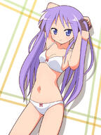 1_female blue_eyes female lingerie long_hair lucky_star male panties solo underwear // 800x1063 // 217.2KB