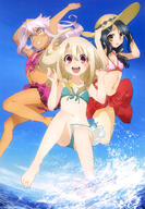 fate fatekaleid fatekaleid_liner_prisma_illya illyasviel_von_einzbern kuro_von_einzbern miyu_edelfelt summer // 4095x5930 // 2.3MB