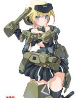 1 10s armor black_legwear brown-striped_panties brown_panties brown_stripes character_name female frame_arms_girl gourai gourai_(frame_arms_girl) ijigendd lingerie male numbered panties pantyshot simple_background thigh-highs underwear // 800x1000 // 437.4KB