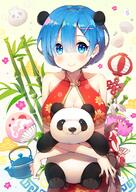 10s 1_female [media]_chinese_dress_rem_with_a_panda! ayamy ayamy_a cleavage dress eyebrows_visible_through_hair female hair_ornament high_resolution highres mature object_hug pelvic_curtain pixiv_68845320 re_zero rem rem_(zero) shirt side_slit stuffed_panda winterwolf18 x_hair_ornament zero_kara_hajimeru_isekai_seikatsu あやみ あやみ@月曜西あ-53a レム // 850x1202 // 1.1MB