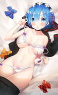 1_female ass ayamy bangs blue_eyes blue_hair blush bow bow_panties bra breasts c95冬コミ新刊「rem×rem×rem」予約開始しました choker closed_mouth commentary_request danbooru eyebrows_visible_through_hair eyes_visible_through_hair female frilled_bra frilled_panties frilled_underwear frills hair_between_eyes hair_ornament hair_over_one_eye lingerie long_hair looking_at_viewer lying male matsui_hiroaki mature medium_breasts navel open_mouth panties pixiv_71897631 purple_ribbon questionable rem rem_(zero) ribbon safe shirt short_hair skirt solo thighs underwear undressing x_hair_ornament zero_kara_hajimeru_isekai_seikatsu マシュマロおっぱい レム レム(リゼロ) // 650x1069 // 659.3KB
