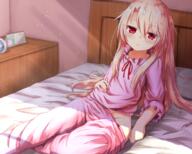 1_female arm_support baram bed bed_sheet blonde_hair calendar_(object) clipstudiopaint fate fatekaleid fatekaleid_liner_prisma_illya female hair_between_eyes half-closed_eyes illyasviel_von_einzbern indoors konachan.com loli lolibooru lolibooru.moe long_hair long_sleeves looking_at_viewer lying no_panties on_bed pajamas pajamas_pull pillow pixiv_217306 pixiv_65803203 questionable reclining red_eyes red_ribbon ribbon sidelocks sitting solo sunlight tears top_pull young お兄ちゃん…？ ばらむ プリズマ☆イリヤ1000users入り // 1213x976 // 1.4MB