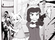 10s 11 1_male 2d_art 2girls animal_ears animal_tail blame! bow bowtie danbooru ears eyebrows_visible_through_hair fangs female firearm firing fox_ears fox_tail fur fur_collar gelbooru gloves greyscale gun holding holding_object holding_weapon kemono_friends looking_at_another male mature multicolored_hair multiple_females nounanka_(abubu) open_mouth parted_lips pixiv_103703 pixiv_66355073 pleated_skirt puffy_short_sleeves puffy_sleeves raccoon_ears safe sankaku_channel sankakuchan san値直葬 short_hair short_sleeves shotgun skirt standing sweater tail tears two-handed undead weapon zombie いつものあぶぶ けものフレンズ けもフレ落描きまとめ これをけものフレンズと言い張る勇気 ギエピー ラッキービースト 前衛的けものフレンズ 本当は怖いけものフレンズ // 1100x800 // 256.4KB