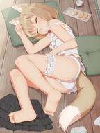 1_female 2016 2d_art animal_ears animal_humanoid animal_tail ass bangs bare_legs bare_shoulders barefoot basue blonde_hair brown_hair camisole canine child clipstudiopaint clothing doggirl ears eyes_closed feet female fetal_position food fox fox_ears fox_girl fox_humanoid fox_tail high_resolution humanoid leg_garter legs lingerie loli lolibooru.moe lying male mammal mature nijie.info off_shoulder on_side original original_character panties pillow pixiv_55074505 questionable short_hair skirt skirt_removed sleeping soles solo strap_slip tachimi_(basue) tail tank_top thigh_strap underwear underwear_only white_panties white_underwear young たちみ 下着絵まとめ 尻神様 狐のひるね 狐娘 獣耳 稲荷寿司 縁側 高品質パンツ // 900x1200 // 740.5KB