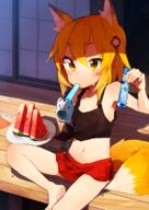 1_female animal_ears animal_humanoid animal_tail bangs bare_legs bare_shoulders barefoot belly black_clothing black_shirt black_tank_top blonde_hair bottle bottomwear canid canid_humanoid canine canine_humanoid child clothed clothing collarbone commentary_request danbooru danbooru-safebooru day detailed_background digital_media ear_tuft ears eyebrows eyebrows_visible_through_hair fan feet female fingers flat_chest flower flower_in_hair fox fox_ears fox_girl fox_humanoid fox_tail fruit fur gelbooru hair hair_between_eyes hair_ornament high_resolution holding holding_bottle holding_object humanoid kayari_buta legs loli lolibooru.moe looking_at_viewer mammal mammal_humanoid mature melon miniskirt multiple_females navel orange_fur outdoors outside paper_fan pixiv_63785793 plant pleated_skirt popsicle ramune red_bottomwear red_clothing red_skirt safe safebooru senko senko-san senko_(sewayaki_kitsune_no_senko-san) sewayaki_kitsune_no_senko-san shirt shoji short_hair shouji sitting skirt sliding_door sliding_doors solo sweat sweatdrop tail tank_top tied_shirt topwear translucent translucent_hair tuft uchiwa water water_drop watermelon white_fur young リムコロ 夏狐 // 852x1200 // 932.0KB