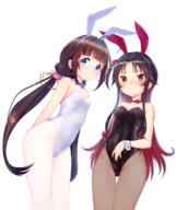 2girls ass_visible_through_thighs bunny_suit covered_navel explicit female hair_intakes mature multiple_females nsfw ryuuou_no_oshigoto! swimsuit 無題 // 1000x1194 // 698.4KB