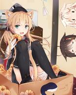 10s 3 3girls >_< animal_ears artist_name black_hair black_legwear blonde_hair blush camel_toe cat_ears cetacean closed_eyes cruller danbooru ears fangs feet female food french_cruller garrison_cap gelbooru gloves hair_between_eyes hair_ornament hair_ribbon hairclip hat headwear high_resolution holding kantai_collection legwear looking_at_viewer low_twintails mammal mature military multiple_females nahaki nahaki401 neko open_mouth panties prinz_eugen remodel_(kantai_collection) ribbon safe signature sin-poi tail thigh-highs thighs tied_hair toes twintails underwear uniform white_gloves white_panties にゃんこれ 時雨夕立 艦これかわいい // 1000x1250 // 1.1MB