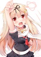 1_female black_ribbon black_serafuku black_skirt blonde_hair blush capcom eyebrows_visible_through_hair fangs female hair_between_eyes hair_clip hair_flaps hair_ornament hair_ribbon hairclip high_resolution kantai_collection long_hair mature nahaki nahaki401 neckerchief no_gloves open_mouth pleated_skirt poi red_eyes red_neckwear remodel_(kantai_collection) ribbon safe sailor_uniform scarf school_uniform schoolgirl_uniform short_sleeves simple_background skirt solo street_fighter uniform white_background white_scarf yuudachi yuudachi_(kantai_collection) まったく、駆逐艦は最高だぜ!! 夕立改二 昇竜拳 昇竜拳poi！ 艦これかわいい // 1000x1400 // 938.5KB