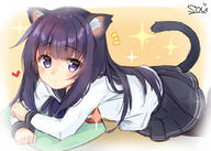 1_female akatsuki_(kantai_collection) animal_ear_fluff animal_ears animal_tail artist_name black_legwear black_sailor_collar black_skirt blush cat_ears cat_tail catgirl ears eyebrows_visible_through_hair female heart kantai_collection kemonomimi_mode lolibooru.moe long_hair long_sleeves neckerchief no_hat no_headwear pantyhose pleated_skirt purple_eyes purple_hair red_neckwear safe sailor_collar school_uniform schoolgirl_uniform serafuku signature skirt solo sou_(soutennkouchi) soutennkouchi tail uniform そう ねこ暁 // 1024x732 // 505.3KB