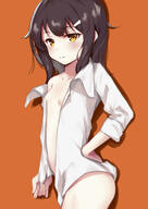 bottomless cleavage dress_shirt fate fatekaleid fatekaleid_liner_prisma_illya fatestay_night female loli miyu_edelfelt no_bra open_shirt pear_sauce questionable shirt yande.re young // 2480x3507 // 475.2KB