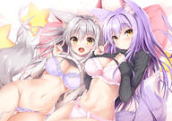 2d 2girls 4 animal_ear_fluff animal_ears animal_humanoid animal_tail anime anime_girls artwork ass_visible_through_thighs black_sweater blush bow_panties bra breasts butt_from_the_front c97お品書き canid canid_humanoid canine canine_humanoid cleavage clothes_lift colored_nails commentary_request cute_fangs digital_media duo ears explicit fangs female fox_ears fox_humanoid fox_shadow_puppet fox_tail hair hand_gesture hands_up humanoid inner_ear_fluff large_breasts lavender_hair long_hair long_sleeves looking_at_viewer mammal mammal_humanoid mature multiple_females nails navel no_pants open_mouth original original_character panties pillow pink_bra pink_nails pink_panties pixiv_78389243 pixiv_78570700 point_of_view portrait purple_bra purple_hair purple_panties questionable ribbed_sweater shiori_(tateha) side-tie_panties silver_hair simple_background smile star sweater sweater_lift tagme tail tateha thigh_gap thighs top_lift tuft turtleneck_sweater underwear untied untied_panties very_long_hair yellow_eyes ベッドでもふもふ！ 狐娘 立羽_@_c97月-西れ17a // 1500x1051 // 970.1KB
