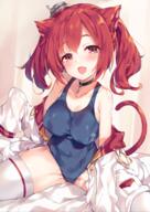 1_female absurd_resolution animal_ears animal_tail azur_lane bangs bed bed_sheet big_boobs black_choker blue_swimsuit blush breasts cat_ears cat_tail choker cleavage collarbone covered_navel d danbooru ears eyebrows_visible_through_hair fanbox_reward fangs female gelbooru hair_between_eyes hair_tie head_tilt high_resolution i-19_(azur_lane) inside large_breasts legs long_hair long_sleeves looking_at_viewer navel nekomimi off-shoulder on_bed one-piece_swimsuit open_mouth paid_reward point_of_view questionable red_eyes red_hair safe sankaku_channel school_swimsuit school_uniform seifuku sitting sleeves_past_wrists smile solo spread_legs spreading swimsuit tail thigh-highs tied_hair twintails unacchi unacchi_(nyusankin) uniform very_high_resolution white_legwear yande.re // 2112x2988 // 3.9MB