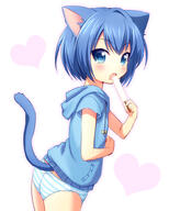 1_female 45 animal_ears animal_tail ass blue-striped_panties blue_eyes blue_hair blue_panties blue_stripes blue_underwear blush cat_ears cat_tail contentious_content domestic_cat ears eating felid felid_humanoid feline_humanoid felis female filtered food fur heart heart_symbol hood hood_down hoodie ice_pop lingerie loli lolibooru.moe male mammal_humanoid mani matching_haireyes nekomimi no_pants onka original original_character panties pattern_clothing pattern_underwear pixiv_20771783 pixiv_7367 popsicle questionable ranranruu short_hair simple_background solo striped striped_panties tail topwear underwear usashiro_mani white_background yande.re young うさ城まに ぱんぱんぱぱぱん☆ まにこれかわいい 猫尻 穏加 // 800x1000 // 345.4KB