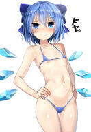 bikini cirno female hips loli lolicon navel swimsuit touhou young // 1390x2000 // 1.2MB