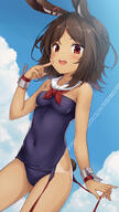 1_female 2019 animal_ear_fluff animal_ears anthropomorphism azur_lane bangs blue_sky blush breasts brown_eyes brown_hair bunny_ears cloud clouds d danbooru dark_skin day detached_collar ears female gelbooru hair i-26 i-26_(azur_lane) looking_at_viewer one-piece_swimsuit open_mouth outside parted_bangs pixiv_346855 pixiv_75746884 point_of_view rabbit_ears rabbit_humanoid red_eyes safe safebooru sankaku_channel school_swimsuit short_hair side-tie_swimsuit sky small_breasts smile solo standing strapless strapless_swimsuit suntan swimsuit swimwear tagme tan tan_lines tanned teeth underage untied_swimsuit upper_teeth yamamasa yamasan yamasan＠お仕事募集中 young い26 伊26(アズールレーン) // 563x1000 // 485.8KB