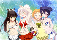 10s 4_females 4girls ^_^ absurd_resolution ahoge arm_up armpits art bangs bare_shoulders belly bikini black_hair blue_eyes blue_hair blush bow breasts brown_hair casual_one-piece_swimsuit chiya chiya_(urara_meirochou) clavicle cleavage closed_eyes closed_mouth collarbone creator doll eyes_closed fang fangs female gakken green_eyes grey_hair group hair_bun hand_on_hip happy high_resolution innertube long_hair looking_at_another maid_bikini matsuko_(urara_meirochou) mature medium_breasts megami megami_deluxe mole mole_under_eye mori_nana multiple_females multiple_girls natsume_nono navel official_art one-piece_swimsuit one_arm_up one_eye_closed open_mouth orange_hair pink_eyes ponytail quartet red_bikini red_skirt ribbon safe scan short_hair skirt small_breasts smile swim_ring swimsuit tatsumi_kon teeth tied_hair urara_meirocho urara_meirochou very_high_resolution water_float white_hair wink yande.re yukimi_koume // 4091x2875 // 1.6MB