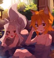2girls animal_ear_fluff animal_ears animal_tail bangs blonde_hair blush canine commentary d danbooru ears explicit eyebrows facial_mark fangs female fox fox_ears fox_girl fox_tail gelbooru hair_between_eyes light_rays long_hair looking_at_viewer mammal mature multiple_females nude onsen open_mouth outside partially_submerged point_of_view red_eyes rimukoro rock safe senko_(sewayaki_kitsune_no_senko-san) sewayaki_kitsune_no_senko-san shiro_(sewayaki_kitsune_no_senko-san) short_hair skin_fang smile sunbeam sunlight tail thick_eyebrows water white_hair yellow_eyes // 657x700 // 515.7KB
