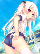 1_female 1girl 2 2d_art adjusting_buruma adjusting_clothes ass bloomers blue_buruma blush breasts buruma covered_nipples erect_nipples erect_nipples_under_clothes explicit female gym_uniform knee_highs leggings long_hair looking_at_viewer mature nipples no_bra original original_character panties panties_under_buruma panty_peek pantyhose pixiv_39362572 pixiv_6751 point_of_view puffy_short_sleeves puffy_sleeves questionable red_eyes ryo ryo@わんわん ryo_(botugo) ryo_bbb scrunchie short_sleeves silver_hair small_breasts smile socks solo thigh-highs thighhighs thighs tied_hair twintails underwear uniform white_legwear white_panties white_thighhighs white_underwear zettai_ryouiki あかいのとあおいの ブルマニーソ 赤ブルマ // 800x1089 // 555.2KB