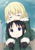 2girls ahoge anger_vein bangs black_gloves black_hair blonde_hair blue_eyes blue_sky blush chito_(shoujo_shuumatsu_ryokou) clip_studio_paint closed_eyes cloud commentary_request day drooling explicit eyes_closed female fur fur-trimmed fur-trimmed_jacket fur-trimmed_sleeves fur_trim gelbooru gloves green_jacket hair_between_eyes hair_tie high_resolution highres jacket long_hair long_sleeves low_twintails lying lying_on_person military military_jacket military_uniform multiple_females multiple_girls o open_mouth outdoors outside parted_lips revision safe saliva shoujo_shuumatsu_ryokou sitting sky sleeping sleeves_past_wrists tied_hair tomifumi tomisaka123_ritsu-drms twintails uniform yuuri_(shoujo_shuumatsu_ryokou) チト チト(少女終末旅行) トミフミ ユーリ ユーリ(少女終末旅行) 少女終末旅行 少女終末旅行1000users入り // 977x1380 // 564.0KB