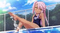 07201115 169_aspect_ratio 1_female asymmetrical_hair bare_shoulders barefoot blue_sky blue_swimsuit blush brown_skin chain-link_fence chloe_von_einzbern cloud clouds collarbone commentary covered_navel dark_skin day explicit eyebrows_visible_through_hair fate fatekaleid fatekaleid_liner_prisma_illya fatestay_night feet female fence hair_between_eyes high_resolution legs lolibooru.moe long_hair looking_at_viewer morokoshi_(tekku) name_tag navel one-piece_swimsuit one_side_up outside p pink_hair pixiv_4752647 pixiv_68599618 point_of_view ponytail pool raised_leg safe school_swimsuit side_ponytail sitting sky small_breasts smile soles solo splashing swimsuit tekku_(artist) tied_hair toes tongue tongue_out water wet yande.re yellow_eyes young スク水クロ モロコシ@お仕事募集中 // 2204x1240 // 3.8MB