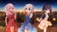 07201115 169_aspect_ratio 3girls balcony bangs bare_shoulders black_hair blue_dress blush breasts brown_eyes brown_skin chloe_von_einzbern city cityscape collarbone dark_skin dress fate fatekaleid_liner_prisma_illya female general hair_between_eyes high_resolution illyasviel_von_einzbern lolibooru.moe long_hair looking_at_viewer miyu_edelfelt morokoshi_(tekku) multiple_females night night_sky orange_eyes pink_hair point_of_view questionable red_dress red_eyes safe sankaku_channel sky small_breasts smile white_dress white_hair イリクロ美遊2020 モロコシ@お仕事募集中 // 1920x1080 // 1.4MB