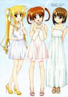 3girls absurd_resolution art blonde_hair blush brown_hair dress explicit fate_testarossa feet female footwear heels high_heels high_resolution legs long_hair lyrical_nanoha mahou_shoujo_lyrical_nanoha mahou_shoujo_lyrical_nanoha_&_nanoha_a's mahou_shoujo_lyrical_nanoha_a's mahou_shoujo_lyrical_nanoha_the_movie_2nd_a's megami multiple_females official_art okuda_yasuhiro open_mouth open_shoes red_eyes safe sandals scan shoes short_hair smile takamachi_nanoha tied_hair toes twintails yagami_hayate yande.re // 2967x4216 // 3.0MB