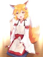 1_female accessory animal_ear_fluff animal_ears animal_humanoid animal_tail apron asian_clothing bangs blonde_hair blush bow brown_eyes canid canid_humanoid canine canine_humanoid child commentary_request cushion cute_fangs d danbooru dipstick_tail ears east_asian_clothing explicit eyebrows_visible_through_hair fangs female flower fox fox_ears fox_girl fox_humanoid fox_tail fully_clothed gelbooru goribote gorilla_bot grey_apron hair hair_between_eyes hair_flower hair_ornament hakama haori haribote_(tarao) humanoid inner_ear_fluff japanese_clothes kimono kneeling lap_pillow_invitation loli lolibooru.moe long_hair long_sleeves looking_at_viewer mammal mammal_humanoid miko mimikaki multicolored_clothing multicolored_tail multicolored_topwear open_mouth pixiv_3145937 pixiv_74175743 point_of_view red_bow red_clothing red_flower red_hakama ribbon-trimmed_sleeves ribbon_trim safe safebooru seiza senko-san senko_(sewayaki_kitsune_no_senko-san) sewayaki_kitsune_no_senko-san simple_background sitting smile solo tagme tail tongue topwear tuft two_tone_tail white_background white_kimono white_tail wide_sleeves wooden_floor young zabuton 「毎日お疲れ様なのじゃ」 コ゛りぼて ロリおかん 世話やきキツネの仙狐さん 仙狐さん 仙狐さん5000users入り 耳かき // 688x904 // 507.5KB