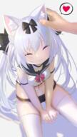 1_female 1girl animal_ear_fluff animal_ears azur_lane bangs between_legs black_bow black_panties black_sailor_collar black_underwear bow breasts cat_ears closed_mouth crop_top ears female grey_background hair_between_eyes hair_bow hair_ornament hand_between_legs headpat heart heart_symbol high_resolution highres long_hair nanaken_nana navel nekomimi no_pants panties petting safe sailor_collar sankaku_channel shadow shadow_the_hedgehog short_sleeves silver_hair simple_background sitting small_breasts smile solo_focus sonic_the_hedgehog speech_bubble spoken_heart thighhighs tied_hair twintails underwear very_long_hair white_legwear yukikaze_(azur_lane) // 900x1600 // 1.3MB