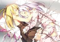 10s 2girls ass bed blonde_hair blush boku_wa_tomodachi_ga_sukunai bunny child closed_eyes contentious_content dress drooling fangs female garter hair_ornament hair_ribbon hair_tie hasegawa_kobato kantoku lagomorph legwear loli long_hair lying mammal multiple_females on_side open_mouth pajamas pants pants_down purple_hair questionable rabbit ribbon safe saliva sankaku_channel shirt silver_hair sleeping stuffed_animal stuffed_bunny stuffed_toy takayama_maria tied_hair twintails two_side_up young yuri // 1026x720 // 215.1KB