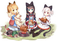 3_girls 3girls animal animal_ears animal_helmet animal_tail aqua_eyes arm_warmers armor asymmetrical_hair bad_id bad_pixiv_id bag bangs barrel bell bell_collar black_hair black_legwear black_pantyhose blonde_hair blue_eyes blunt_bangs blush boned_meat bonfire boots brown_eyes campfire canine capcom capriccio cat cat_ears cat_tail catalina(meowstress) chewing chiko clothed_animal coat collar cross-laced_footwear crossover dog dress duffel_coat ears eating explicit extra_ears fake_animal_ears feline felyne female female_only fire food food_on_face footwear fur fur_trim gammoth_(armor) gamuto_(armor) gauntlets girl gloves grass group hair_ornament hair_tie hairclip handbag headwear helmet hibanar holding hoodie hug hug_from_behind jingle_bell kaburi_chiko lace-up_boots lacing legwear little_girl lolibooru.moe long_hair looking_at_viewer mammal meat meowstress mittens monster_hunter monster_hunter_x moofah_(armor) multiple_females multiple_girls muufa_(armor) nekojo o ochi_ripca on_ground open_mouth original pantyhose paw_print plant_(plants) plate point_of_view pointy_ears ponytail puffy_sleeves red_eyes red_gloves ripca safe sheep shoes short_hair shoulder_bag side_ponytail sidelocks signed silver_hair simple_background sitting smile spaulder_(spaulders) surprised t tail tied_hair white_background white_hair winter_clothes yellow_eyes // 1500x1063 // 426.9KB